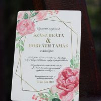Rózsás Esküvői meghívó - Kód 022