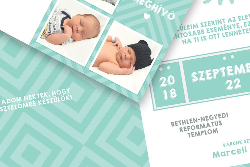 Marcell keresztelő meghívója